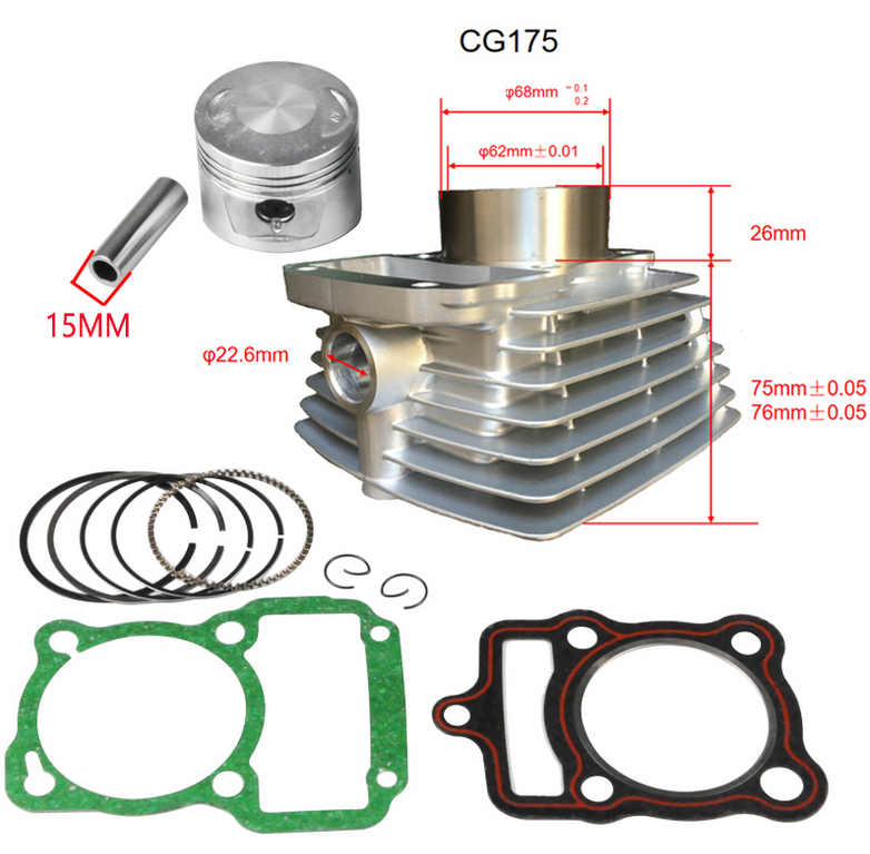 kit-cylindre-piston-62mm-Honda-CG175