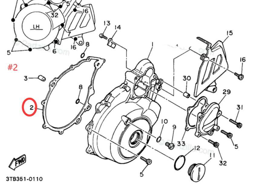 Kit Joints De Carter Moteur Pour Yamaha Xt E K Xt Z Et Plus