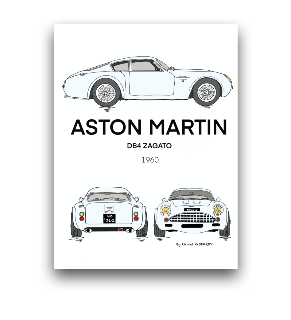 Poster Aston Martin DB4 Zagato