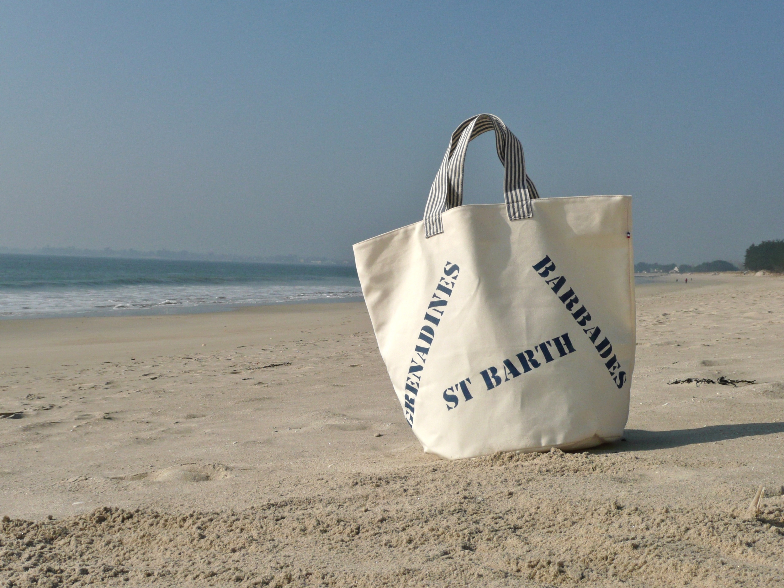 Grand sac de plage toile personnalisé