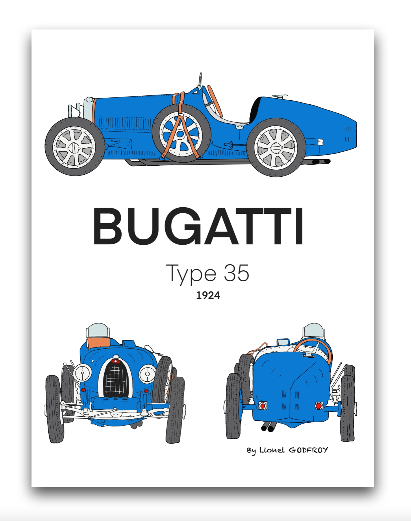 Poster Bugatti Type 35