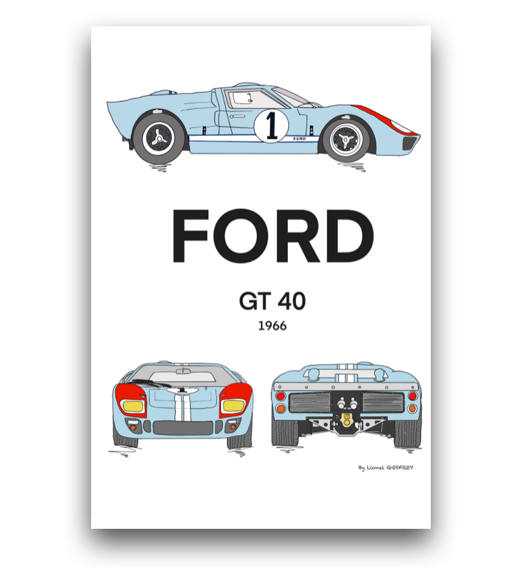 Poster Ford GT 40