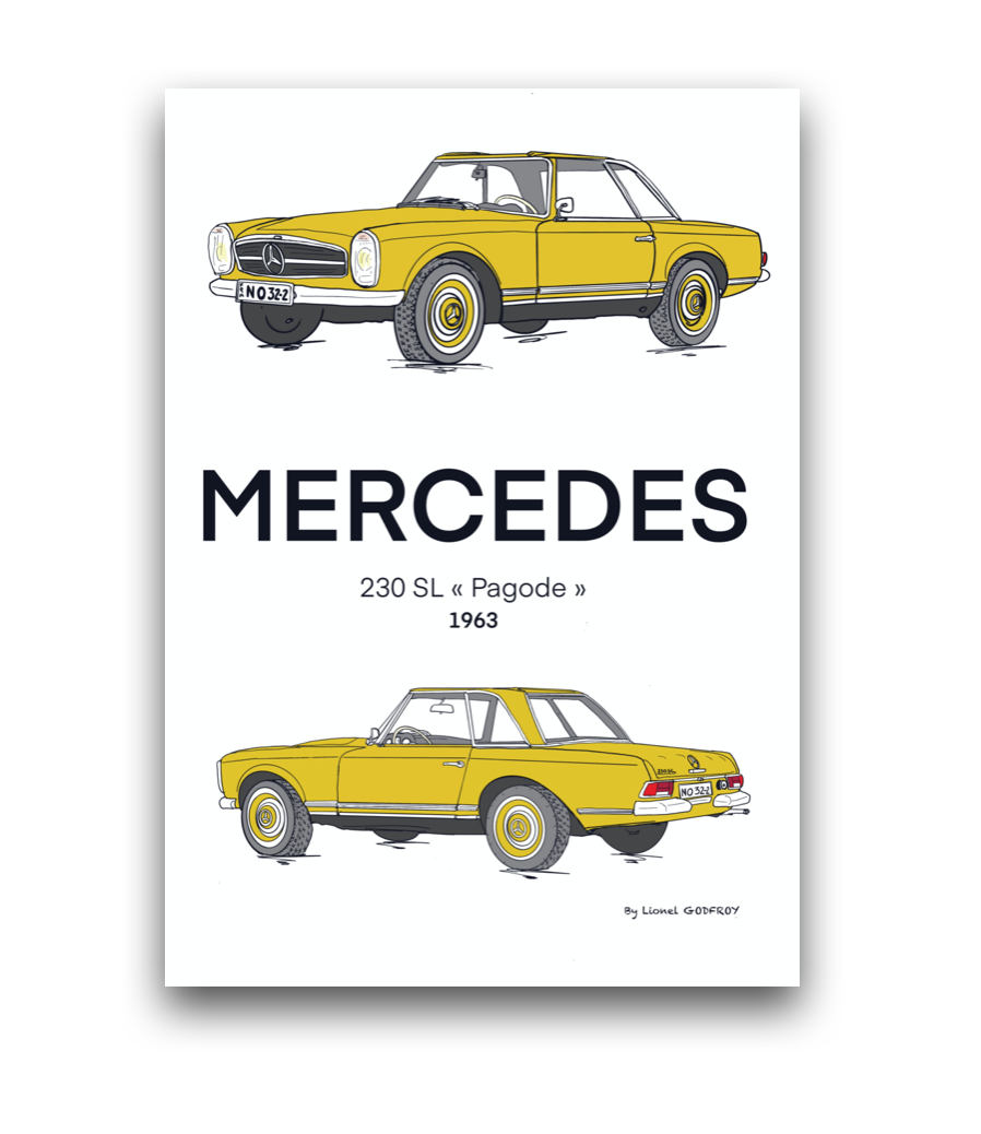 Poster Mercedes 230 SL