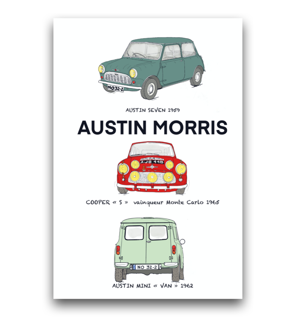 Poster Austin Mini Morris