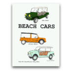 Poster Beach car white