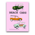 Poster Beach car pink