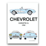 Poster Chevrolet Corvette C1