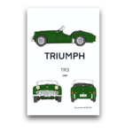 Poster Triumph TR3 verte