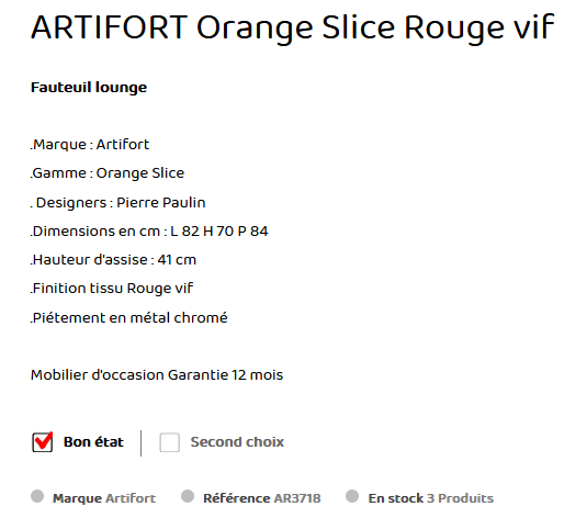DESCRIPTIF SLICE ORANGE Pierre Paulin