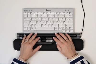 alt="Vue de dessus du dispositif de pointage central Ergoslider Plus"