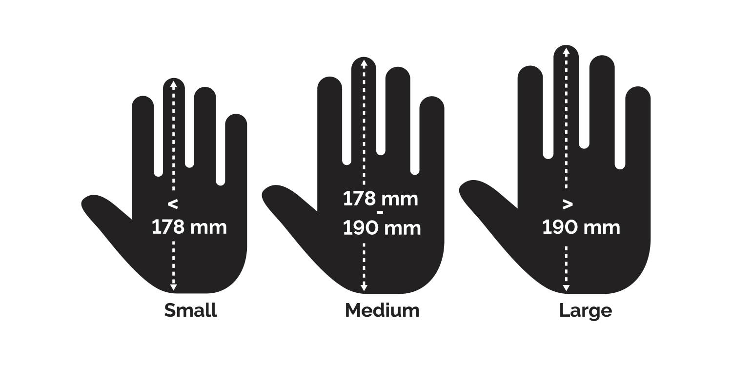 Souris ergonomique Evoluent D différentes tailles de main