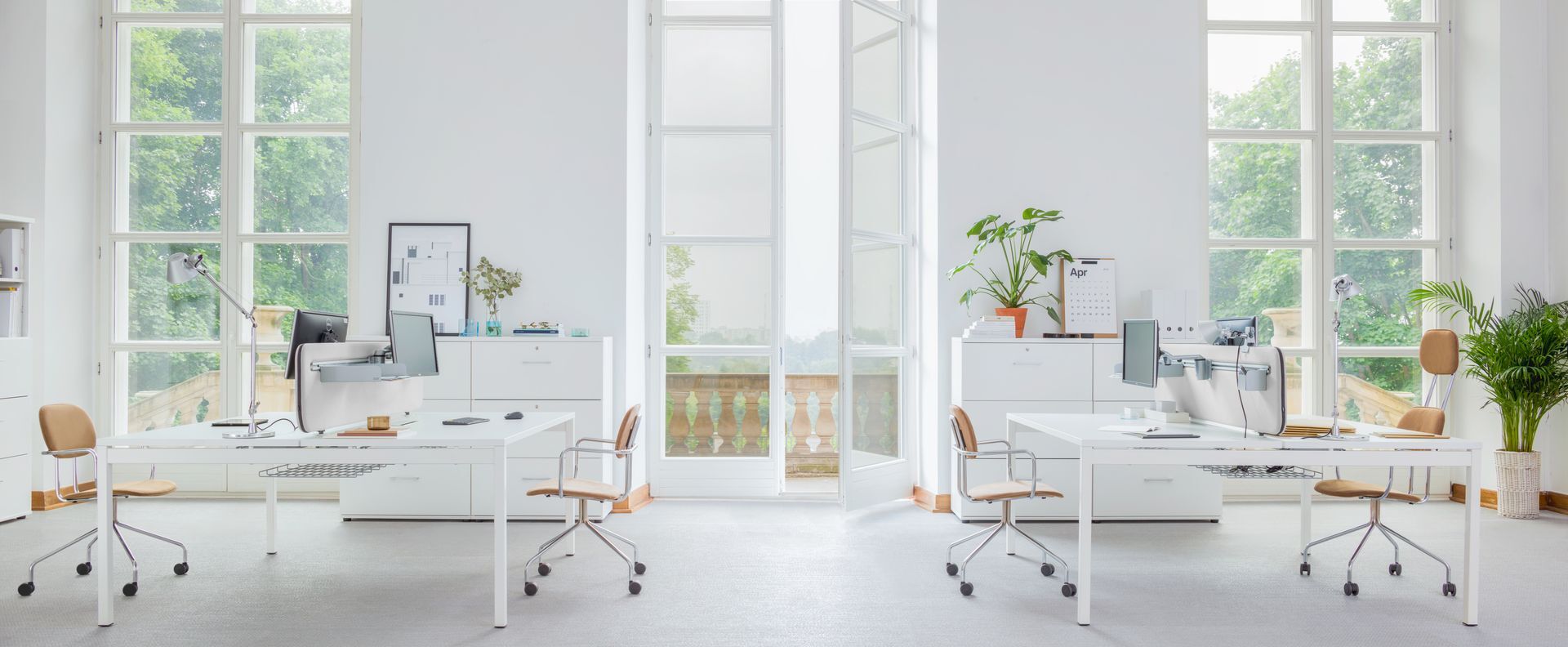 workstation-desk-ogi-Y mdd-6 WHITE PASTEL RAL 9010