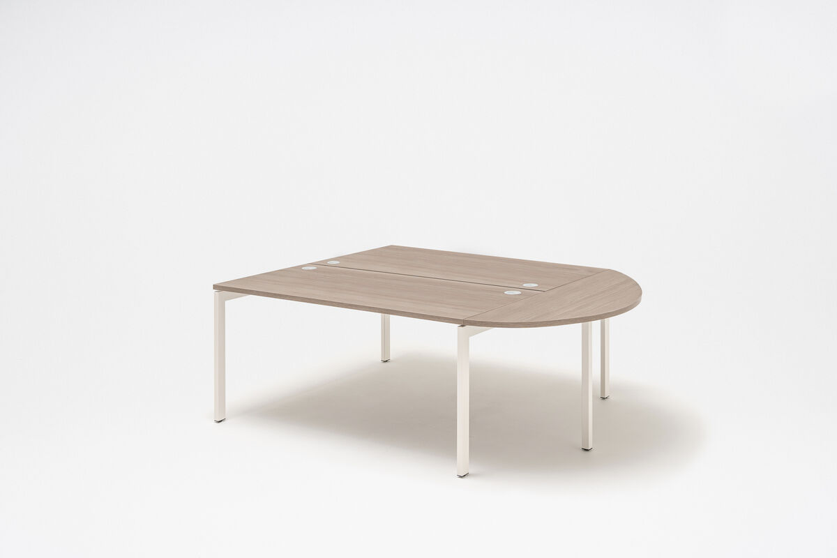 BENCH MDD OGI U GREY OAK METAL RAL9010 AVEC RETOUR
