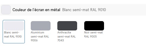Nuancier coloris voile de fond métal OGI MDD