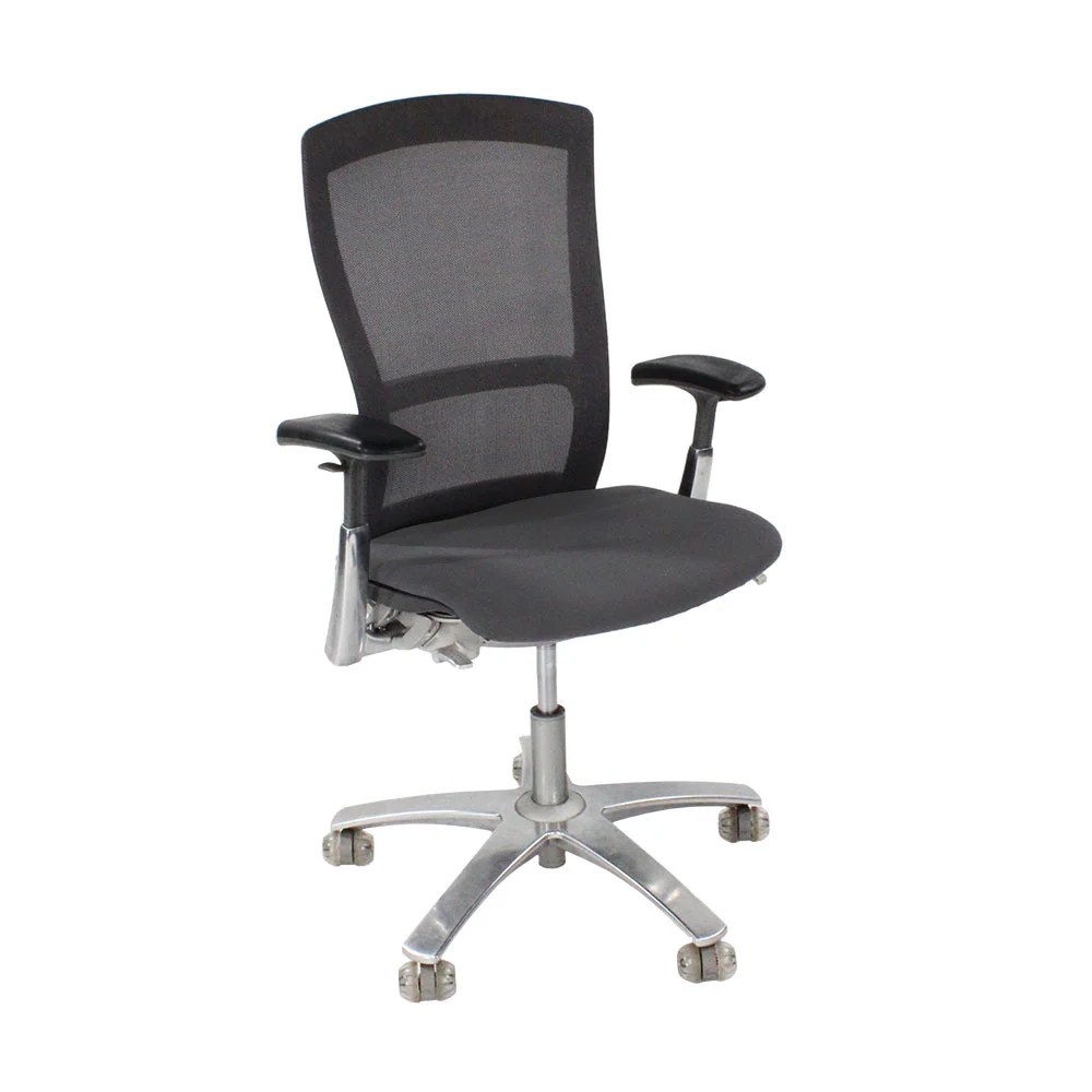 Siège Knoll Life occasion reconditionné Premium gris, vue de trois quarts
