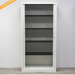Armoire rideaux Haut blanche ouverte reconditionné