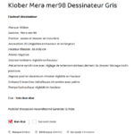 Fauteuil designer KLOBER DESCRIPTIF