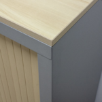 Armoire basse L 120 gris et Erable