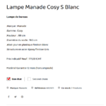 Lampe Manade Cosy S Blanche descriptif
