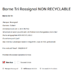 Poubelle Rossignol Grise NON RECYCLE descriptif
