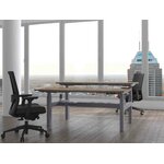 I-STAND 2 DUO_RAL9006_PLACAGE CHÊNE