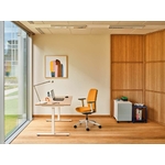 OGI T MDD bureau individuel pietement RAL 9010 plateau chene canadien profil