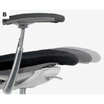 Knoll Life reconditionné, détail de lassise flexible et de laccoudoir