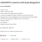 HAWORTS CONFORTO 89 DESCRIPTIF