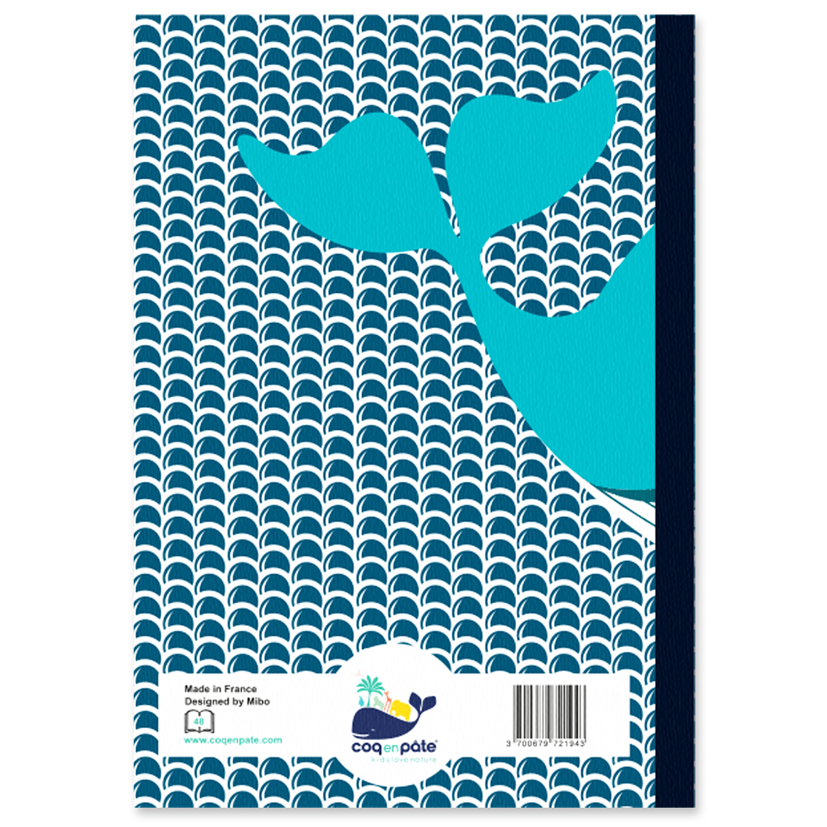 cahier a5 enfant Baleine