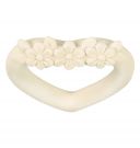 anneau dentition silicone coeur beige