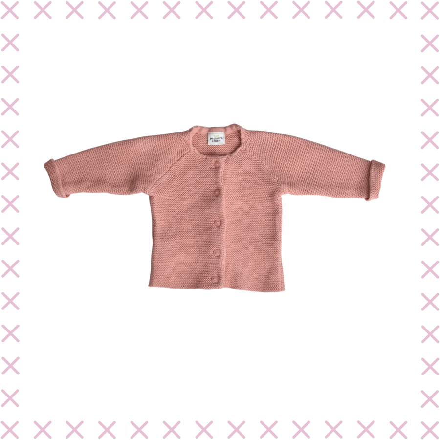 Gilet rose en tricot Tape à l\'oeil - 6 mois