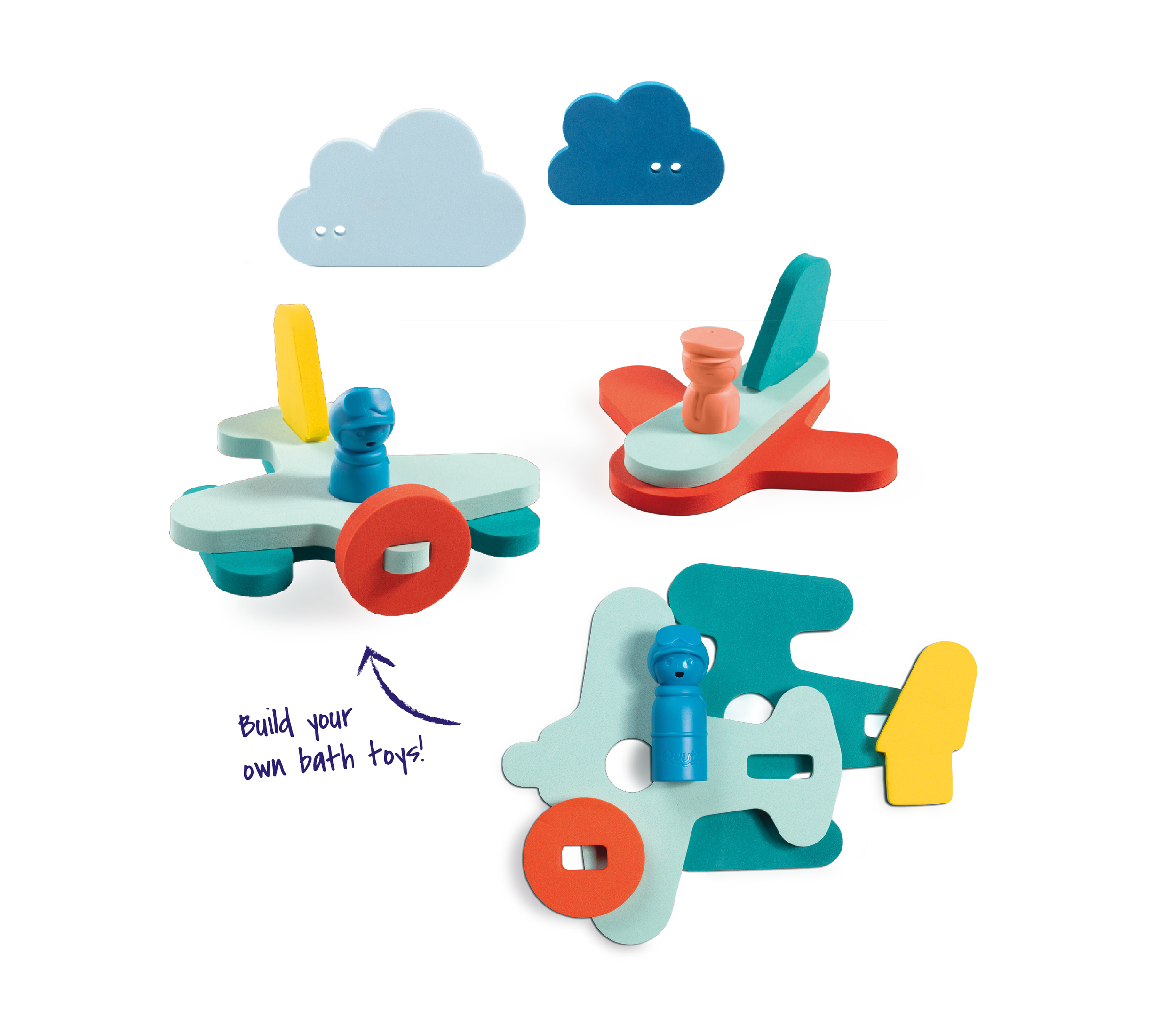 Puzzle friends dans les airs jouet de bain quut toys