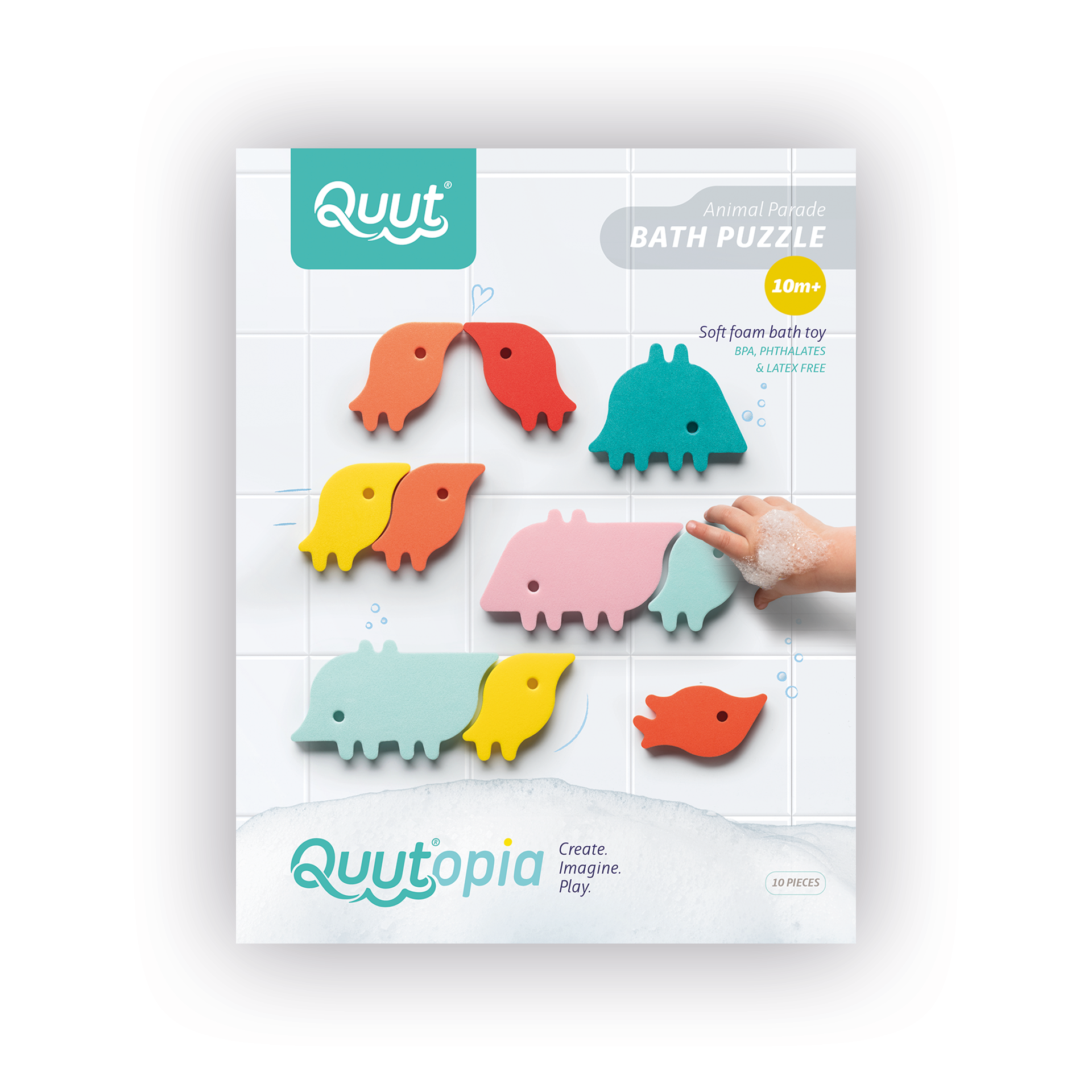 puzzle de bain animaux quut toys