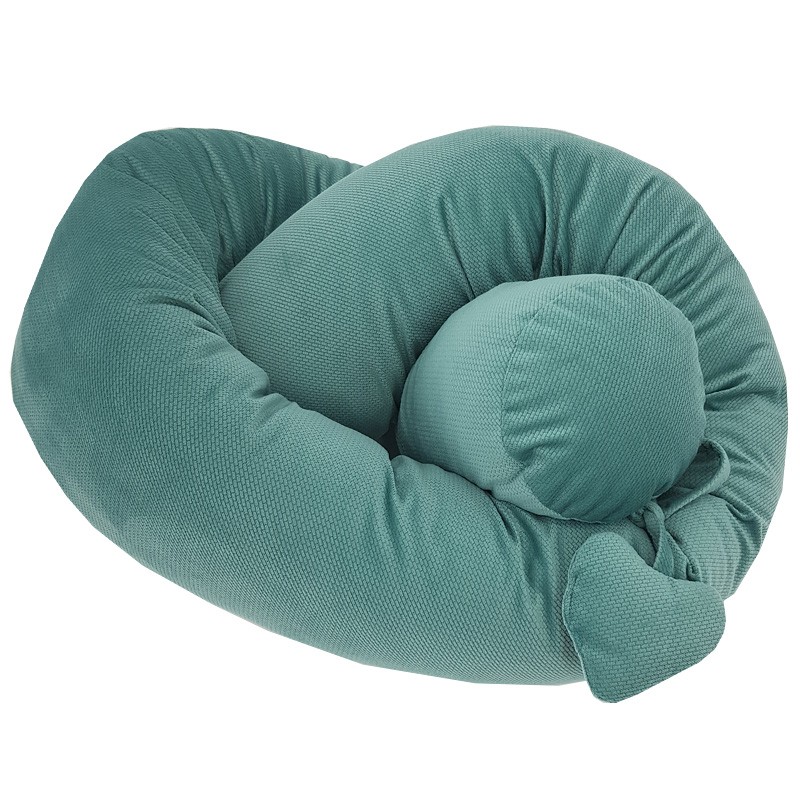 Tour de lit boudin 180 cm - bleu/vert