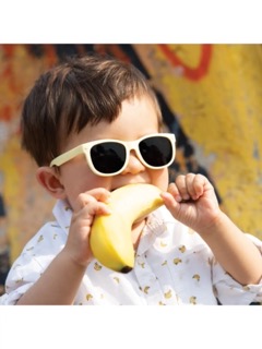 lunette de soleil carrée bébé jaune soul elly la fripouille made in Italie