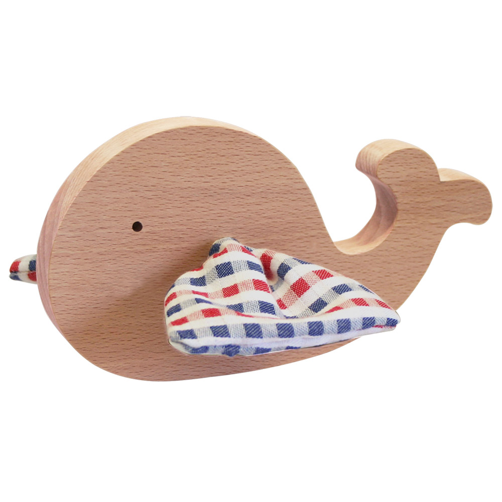 baleine en bois jouet bébé