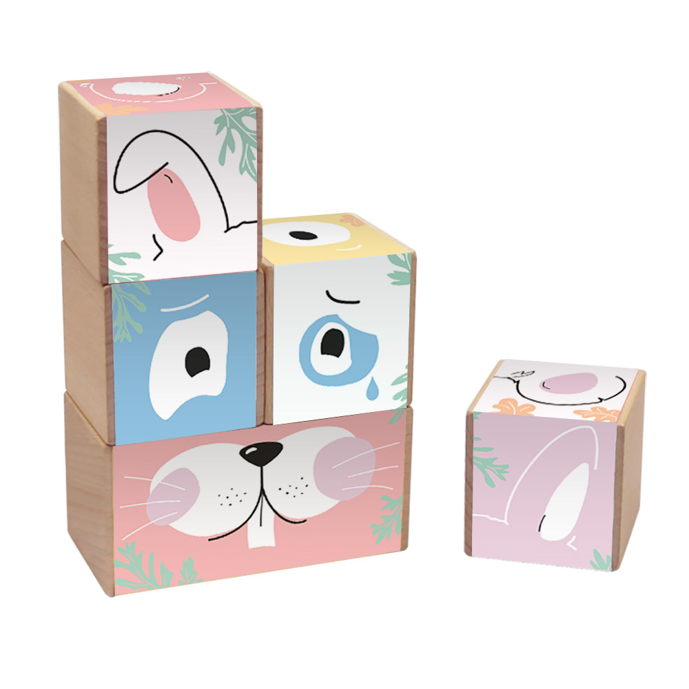 puzzle cubes en bois paulette et Sacha