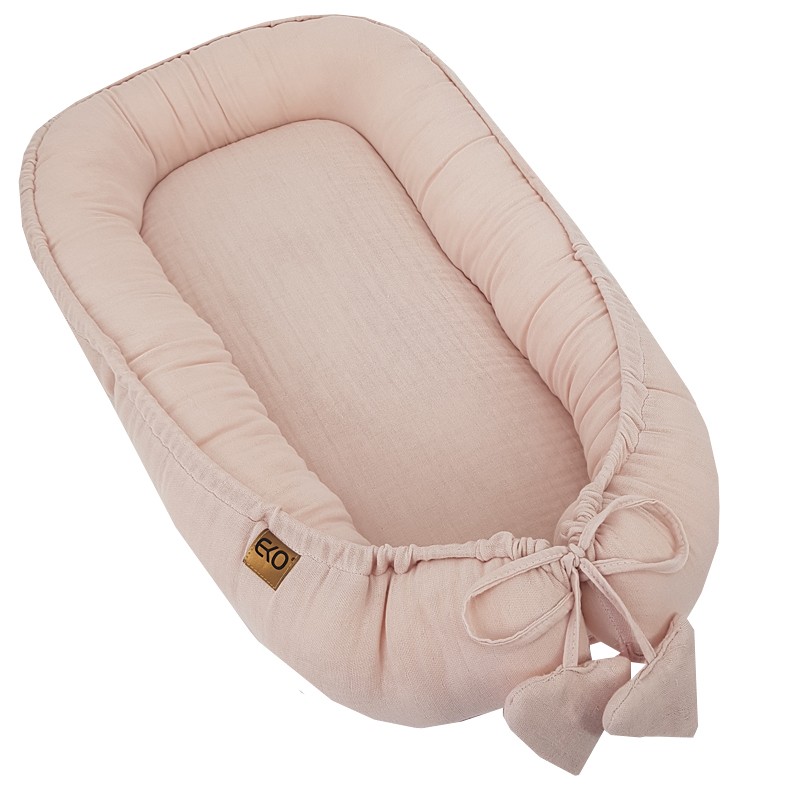 cocon mousseline rose bébé fille en coton made in Pologne ekokids