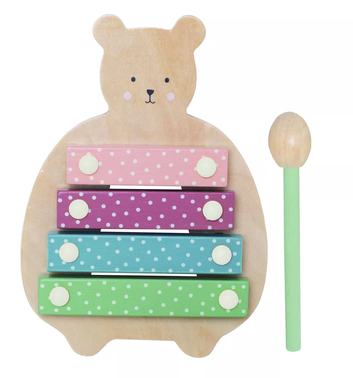 xylophone lapin rose et blanc en bois pour bébé instrument de musique jabadabado