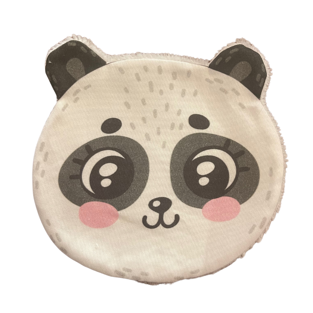 Lingette réutilisable en coton avec impression panda