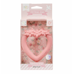 anneau dentition silicone coeur rose