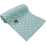 couverture en bambou turquoise bébé Ekokids