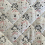 Maxi pochette en coton change bébé made in france blanc et rose