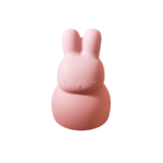 tirelire lapin rose en silicone rammelaartje