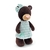 peluche ours brune robe bleue