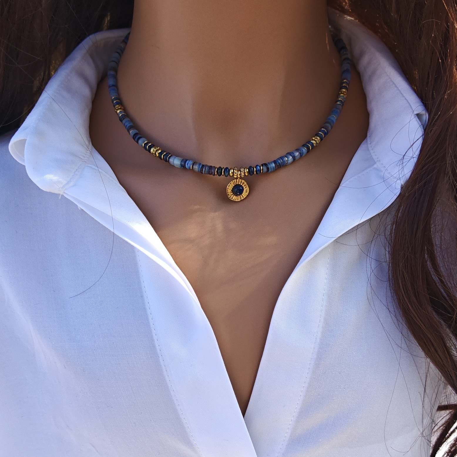 Collier APRIL Lapis Lazuli - Pierres et Perles Naturelles/Colliers ...