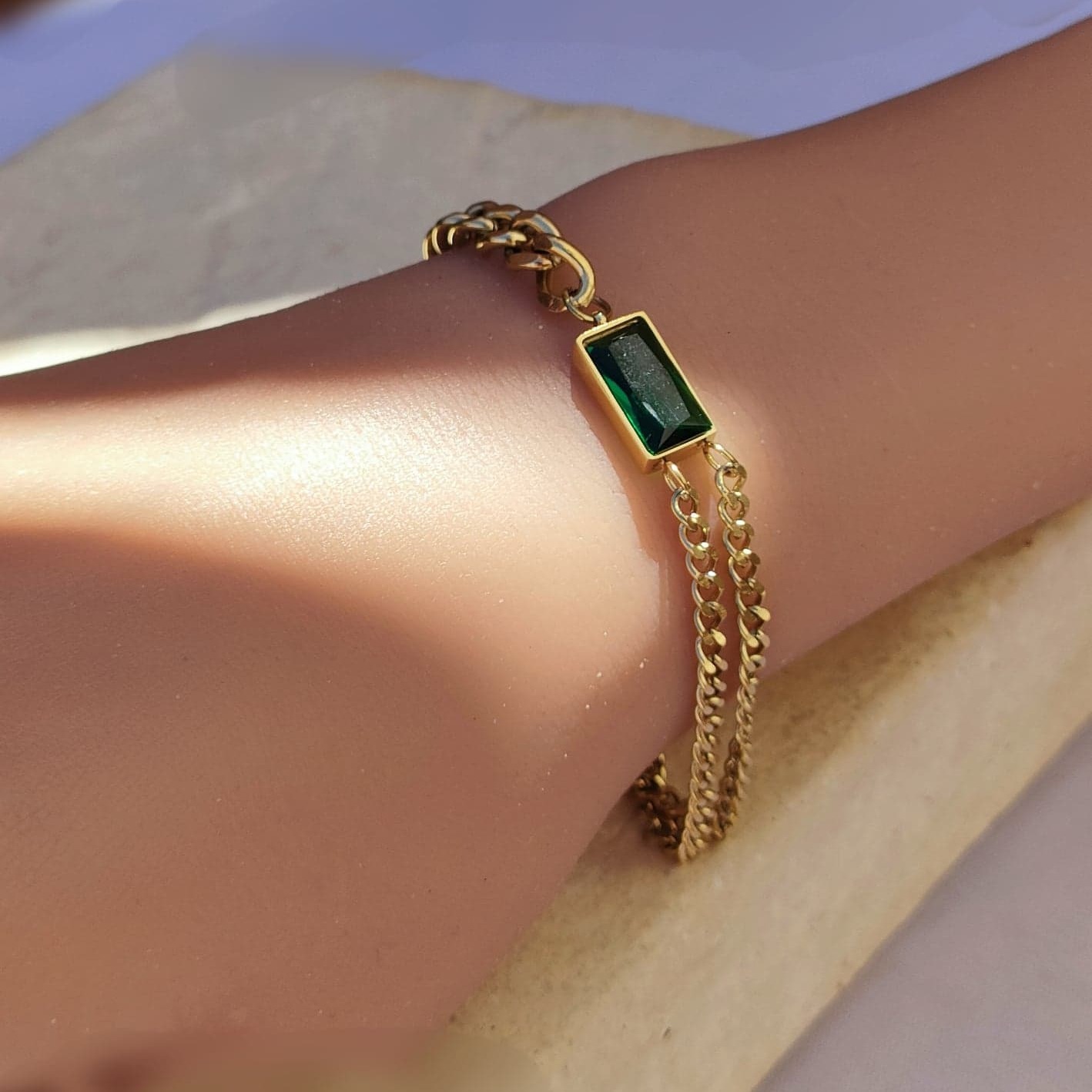 Bracelet diamant plaqué or femme | Emir ICE