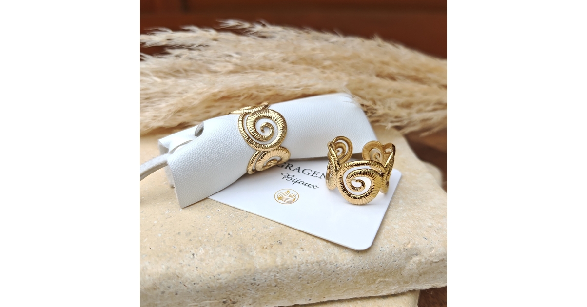 Bague lâche bleu doux fer filateur escargot Pelham doux 5, 51/2, 6