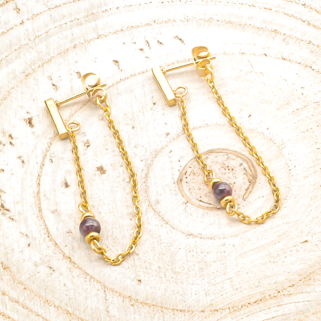 02082023-0936Boucles doreilles summer pierre grenat