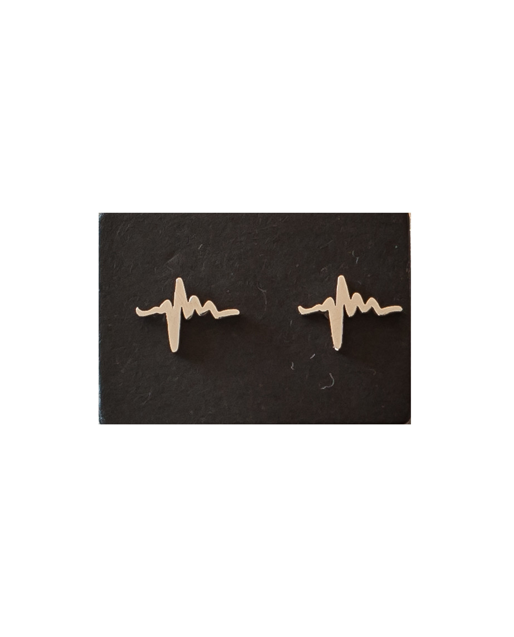 Puces d'oreilles électrocardiogramme, acier inoxydable argent 5